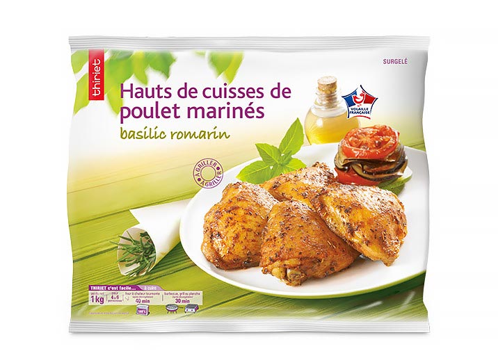 Hauts de cuisse de poulet marinés basilic romarin