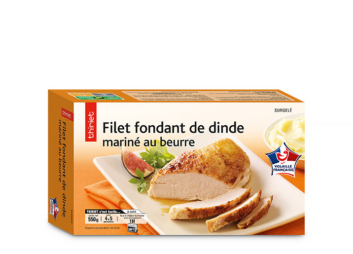 Filet fondant de dinde mariné au beurre