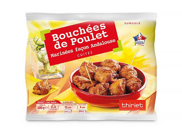 Bouchées de poulet marinées façon andalouse cuites