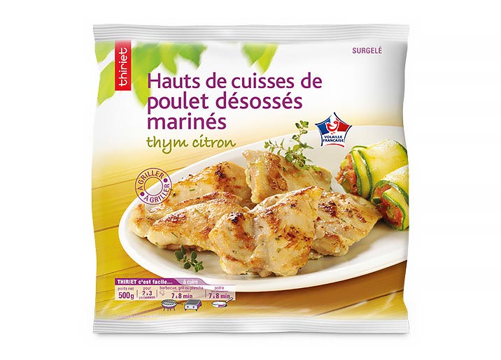 Hauts de cuisse de poulet désossés marinés