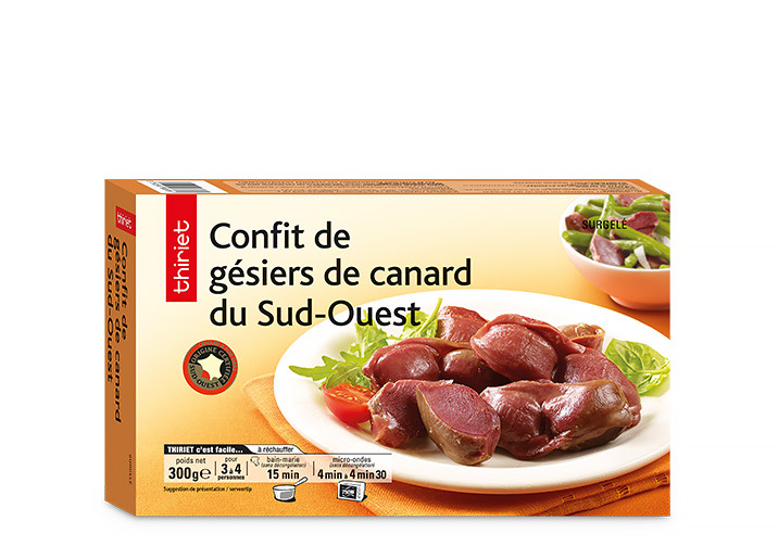 Confit de gésiers de canard du Sud-Ouest