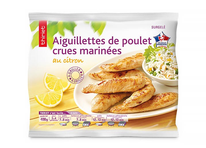 Aiguillettes de poulet marinées saveur citron