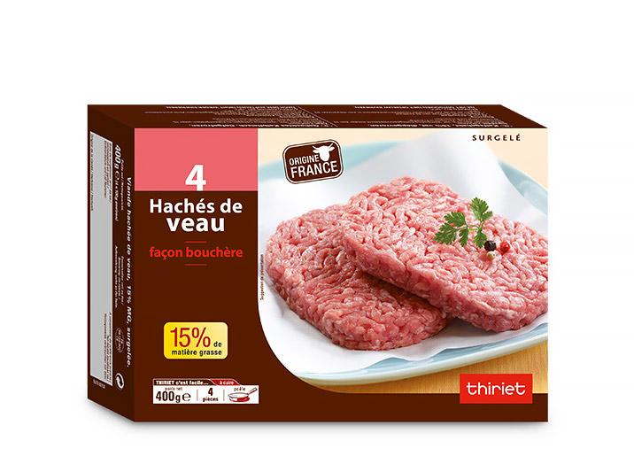 4 Hachés de veau façon bouchère 15% M.G.