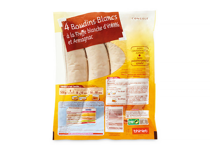 4 Boudins blancs Truffe blanche d'été 1%, Armagnac
