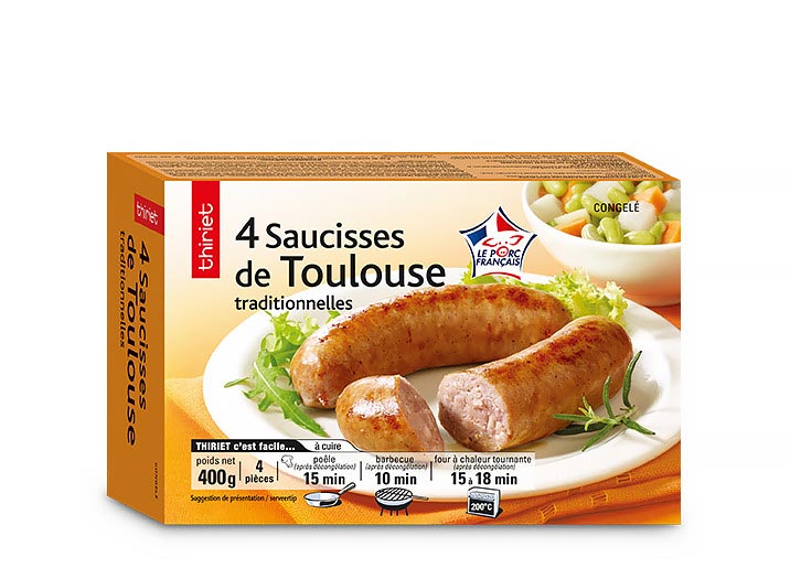 4 Saucisses de Toulouse traditionnelles