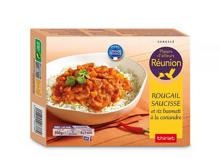 Rougail Saucisse Et Riz Basmati A La Coriandre Surgele Gamme