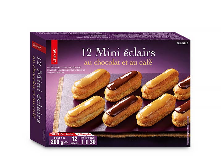 12 Mini éclairs au chocolat et au café