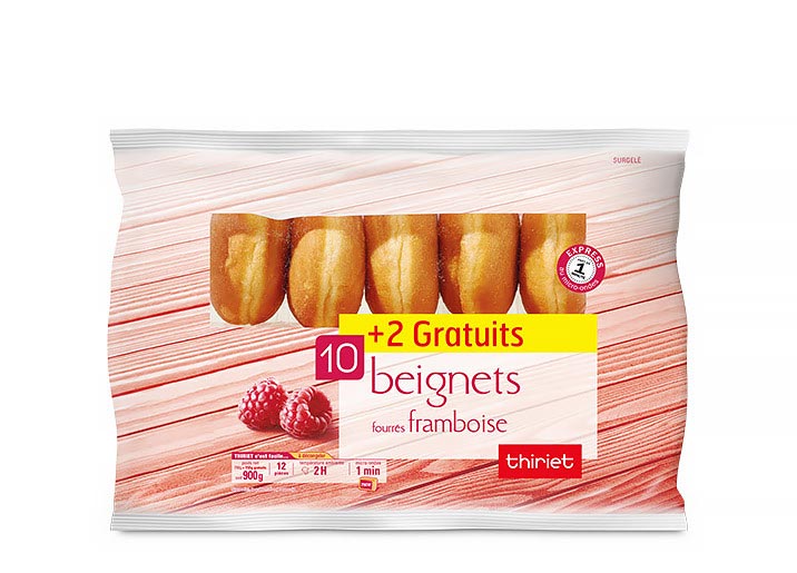 12 Beignets fourrés framboise - Maxi format