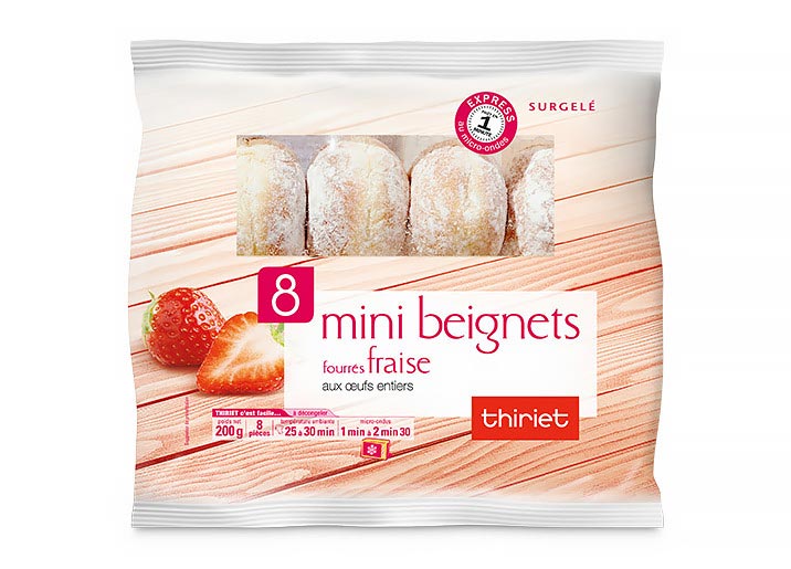 8 Mini beignets fourrés fraise