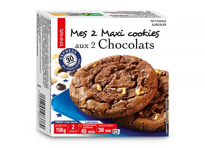 2 Maxi cookies aux 2 chocolats