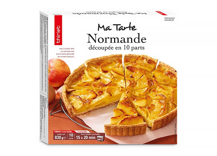 Tarte normande découpée