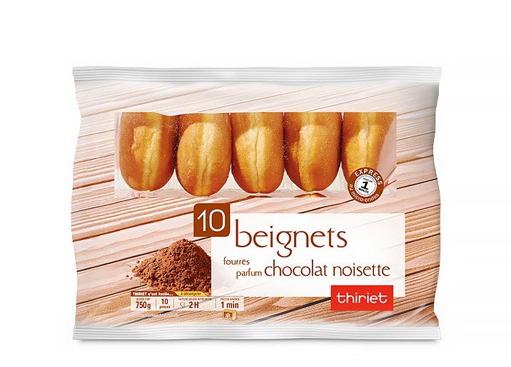 10 Beignets fourrés parfum chocolat noisette