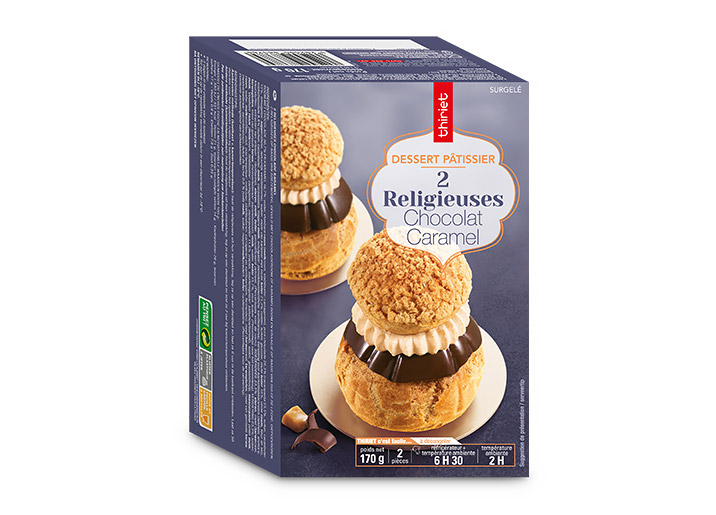 2 Religieuses chocolat/caramel