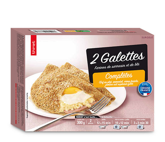 2 Galettes complètes œuf, jambon, emmental
