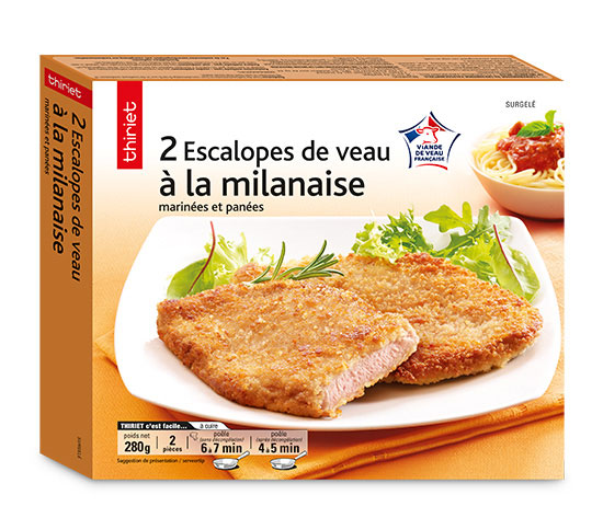 2 Escalopes de veau à la milanaise