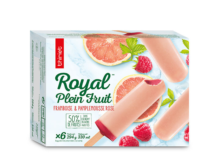 6 Royal™ Plein Fruit framboise pamplemousse rose