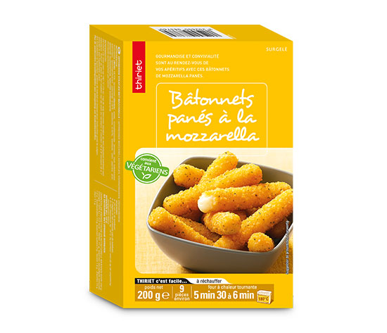 Bâtonnets panés à la mozzarella