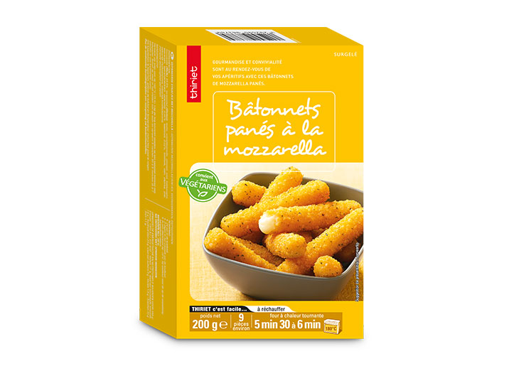 Bâtonnets panés à la mozzarella