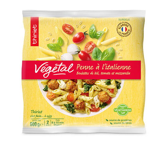 Penne à l'italienne et boulettes tomate/mozzarella