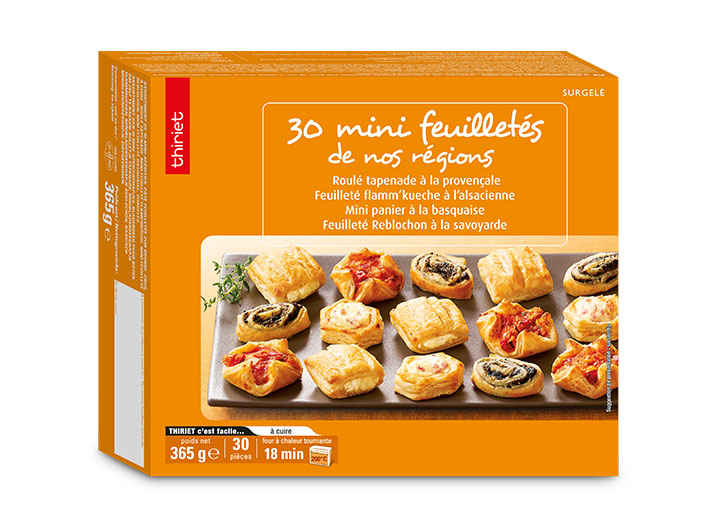 30 Mini feuilletés de nos régions