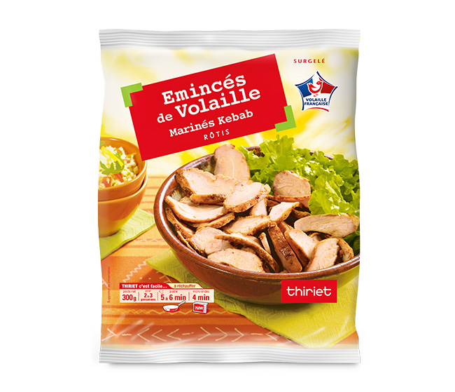 Emincés de volaille marinés kebab rôtis