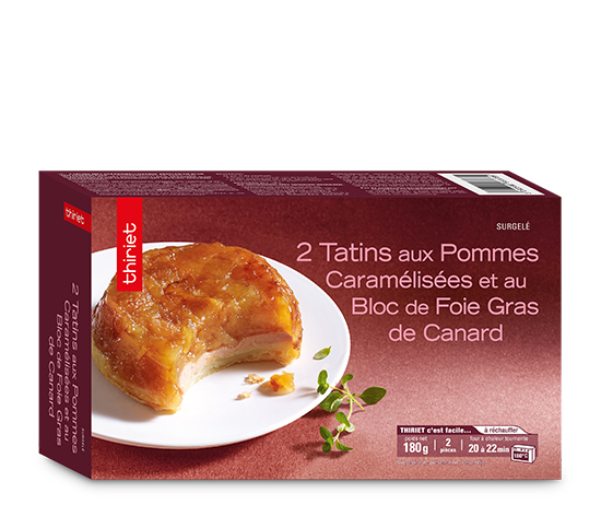 2 tatins aux pommes et foie gras de canard