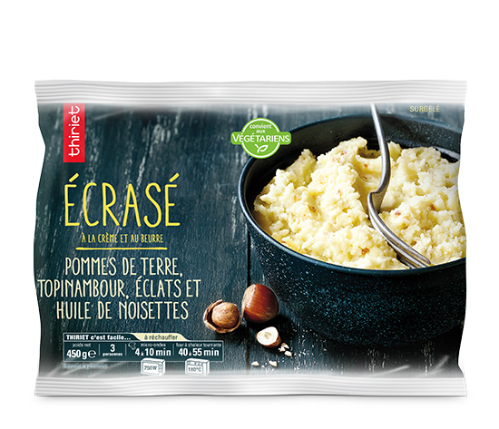 Écrasé de pommes de terre, topinambour, noisettes