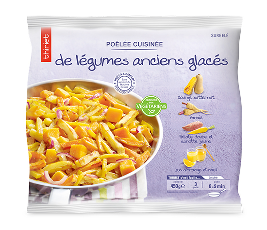 Poêlée cuisinée de légumes anciens glacés