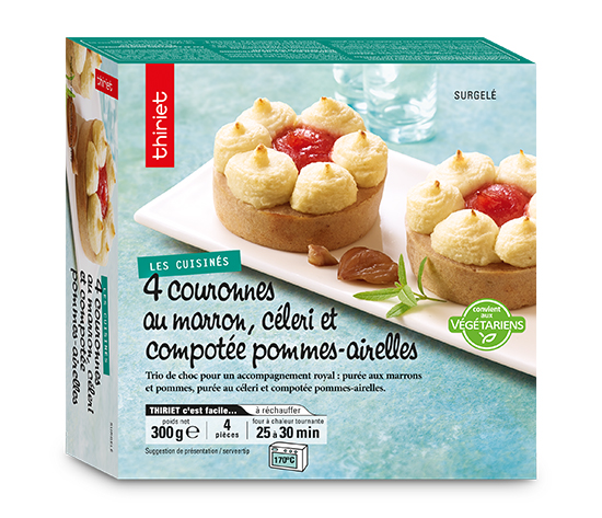 4 Couronnes au marron, céleri et pommes-airelles