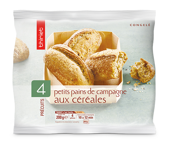 4 Petits pains de campagne aux céréales