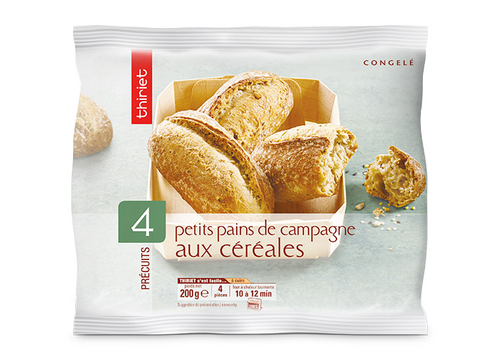 4 Petits pains de campagne aux céréales