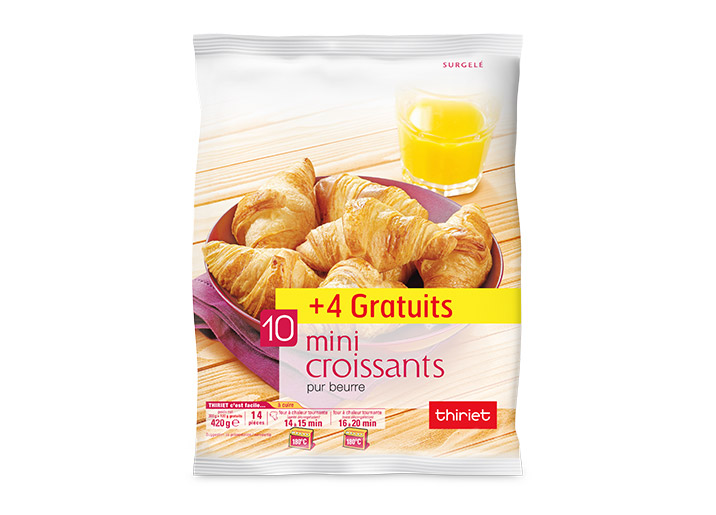 14 Mini croissants pur beurre - Maxi format