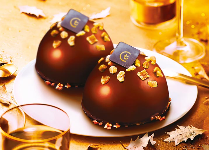 2 Dômes chocolat/caramel