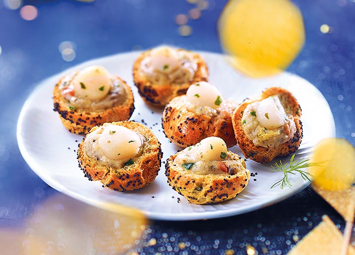 8 Petits choux aux noix de St-Jacques