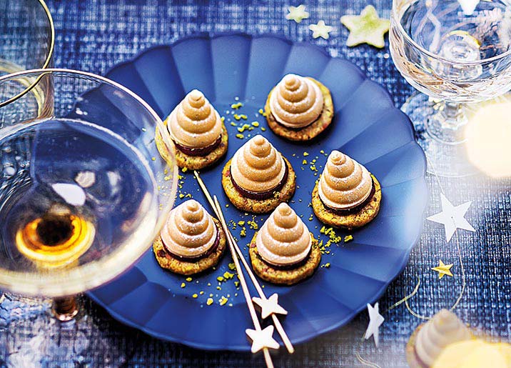 6 mini sapins au bloc de foie gras de canard