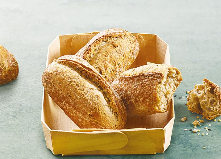 4 Petits pains de campagne aux céréales
