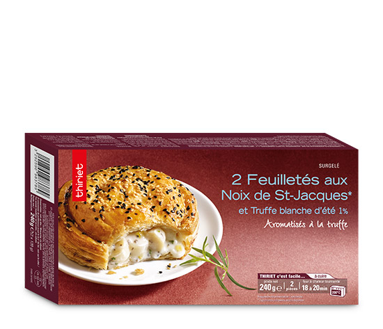 2 Feuilletés aux noix de St-Jacques et truffes