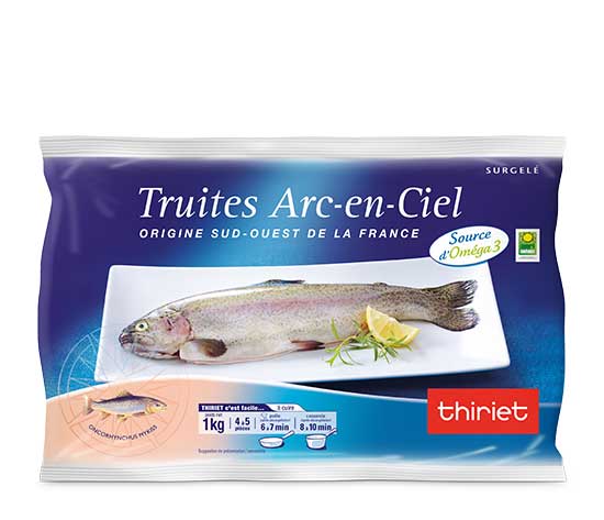 Truites Arc-en-Ciel entières vidées