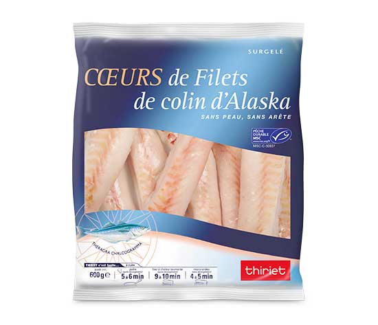 Cœurs de filets de colin d'Alaska