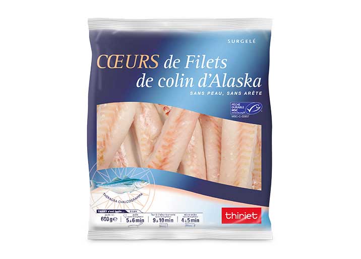 Cœurs de filets de colin d'Alaska