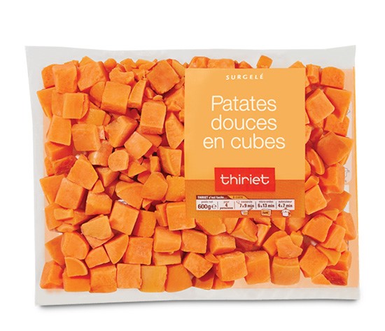 Patates douces en cubes