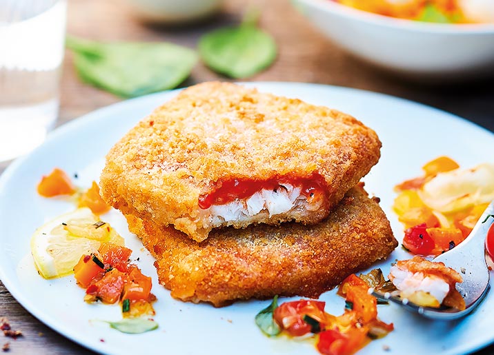 8 Portions de colin d'Alaska panées sauce tomate 