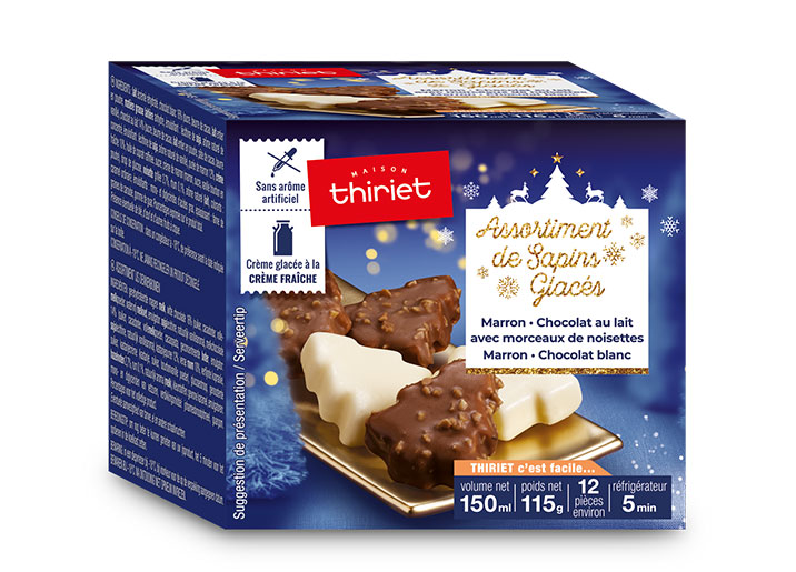 Assortiment de sapins glacés marron/chocolat