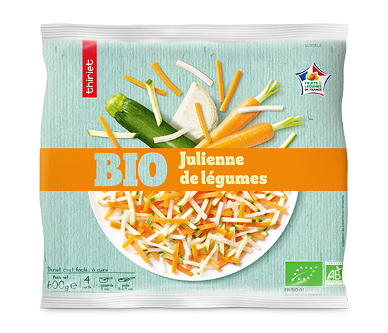 Julienne de légumes biologiques