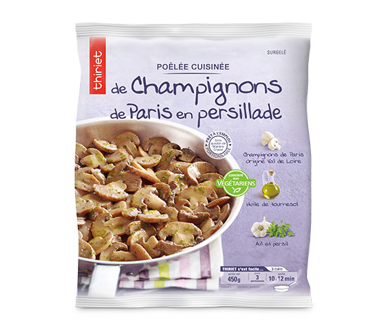 Poêlée de champignons de Paris en persillade
