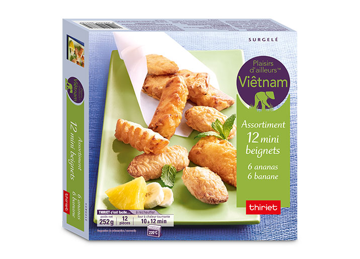 Assortiment de 12 mini beignets ananas et banane