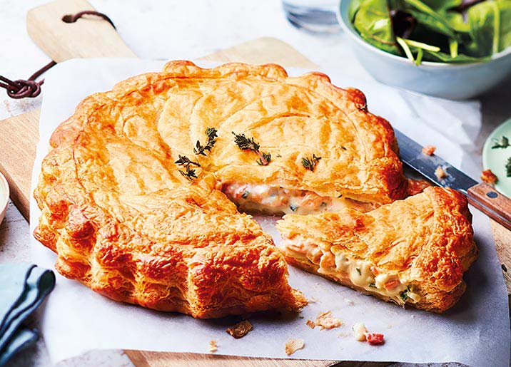 Tourte saumon/petits légumes
