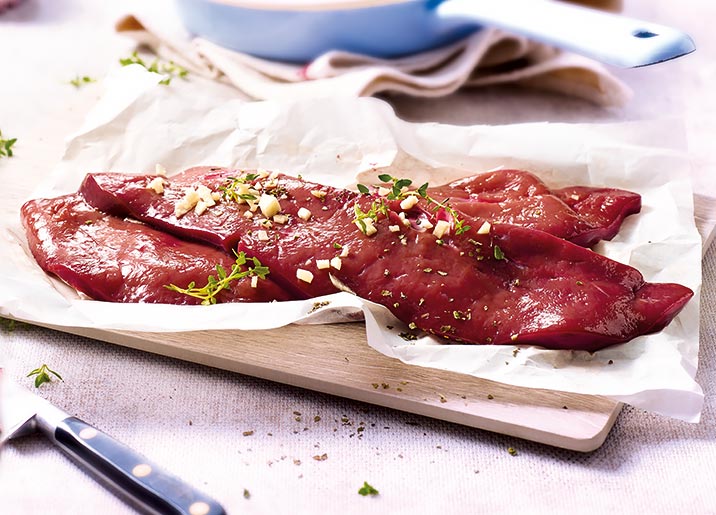 4 Tranches de foie de veau