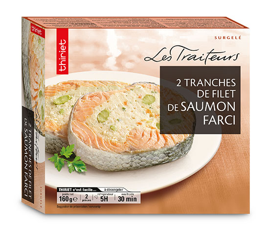 2 Tranches de filet de saumon farci
