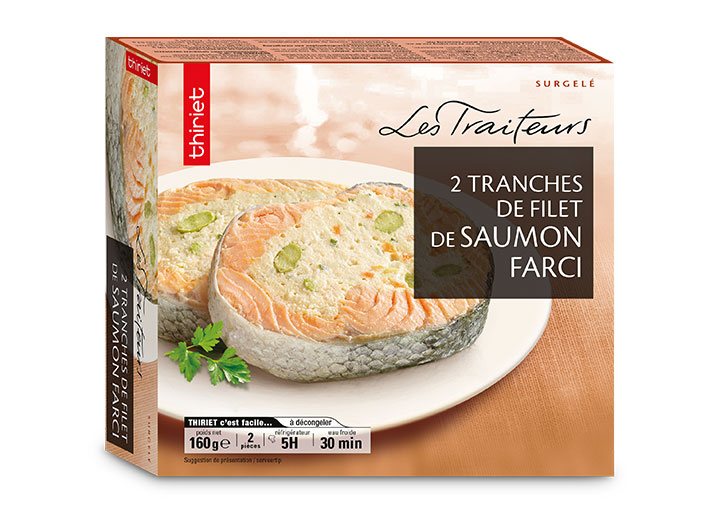 2 Tranches de filet de saumon farci